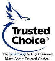 A trusted choice logo with an eagle on it.